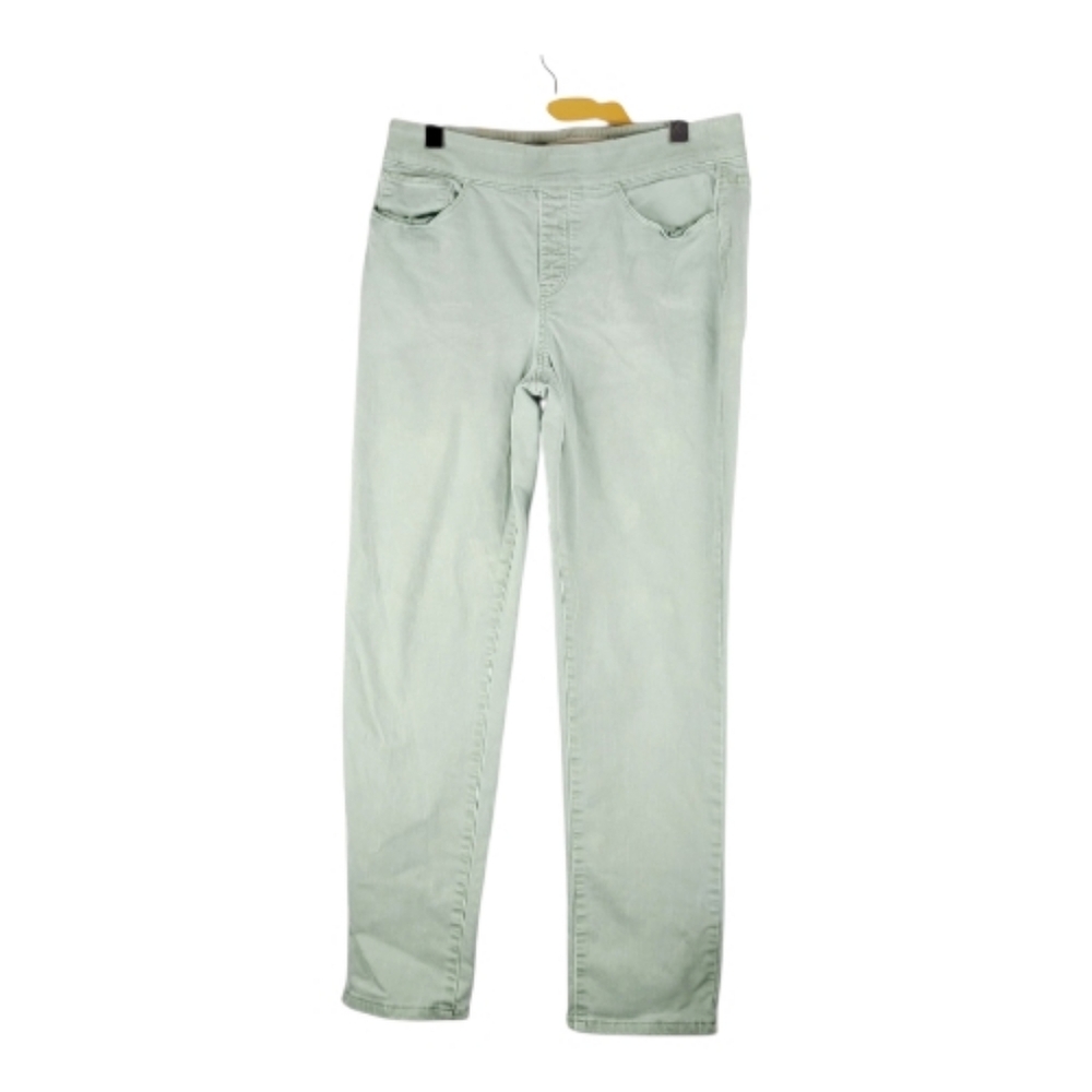 Soft Surroundings Seafoam Green Pull-On Denim Jeans Relaxed Stretch Pants Size M